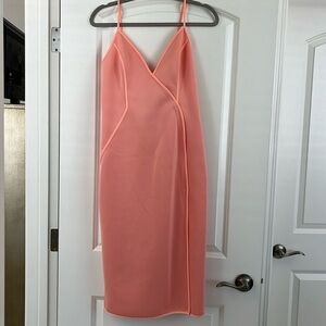 Coral bow dress